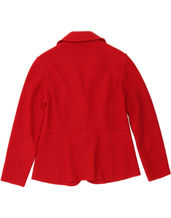 VINTAGE Womens 3 Button Blazer Jacket UK 12 Medium Red Vintage Vintage and Second-Hand Vintage from Messina Hembry 