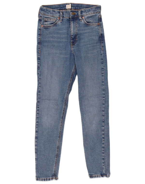 Topshop Jean skinny pour femme UK 8 Small W26 L25 Bleu Coton