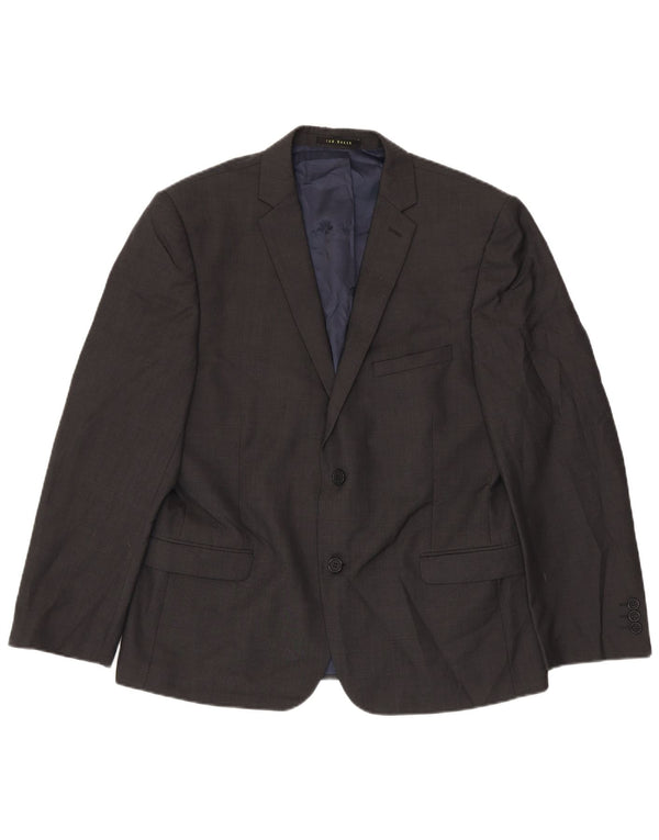 Ted Baker Veste Blazer 2 Boutons Homme UK 38 Laine Gris Moyen