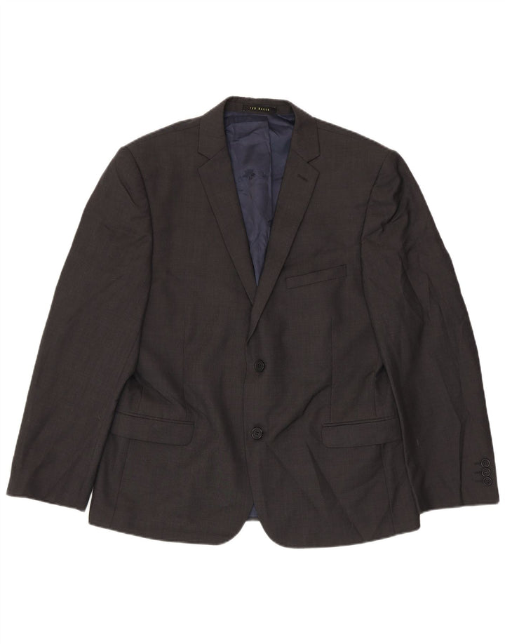 Ted Baker Veste Blazer 2 Boutons Homme UK 38 Laine Gris Moyen