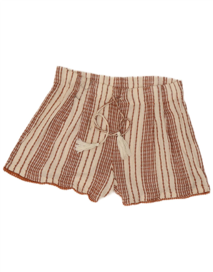 Marks & Spencer Short pour femme UK 12 Medium W32 Viscose rayée blanche