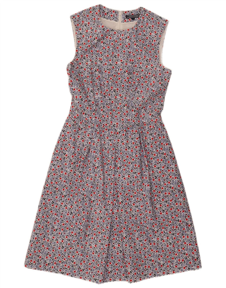 Tommy Hilfiger Robe trapèze sans manches pour femme US 4 Small Multicolore