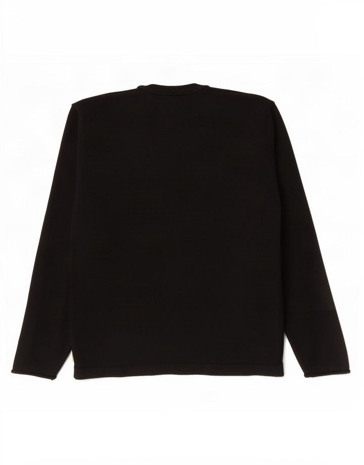 Armani Jeans Pull Col V Homme Noir Moyen Laine Vierge
