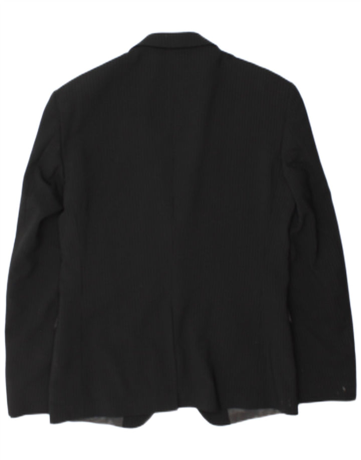 Calvin Klein Veste blazer à 1 bouton pour homme IT 50 Large Noir Rayé