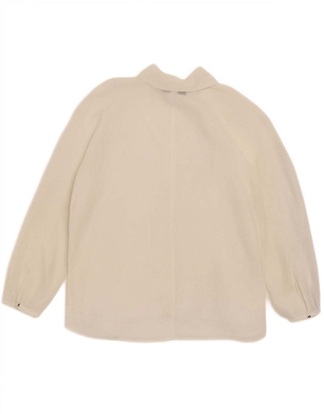 Zara Haut transparent à manches longues et cravate sur le devant pour femme UK 16 Large Blanc