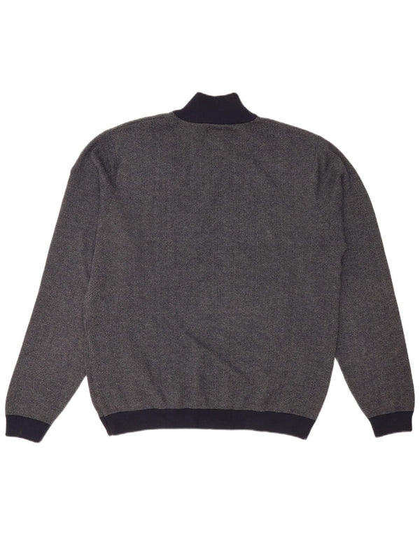 North Sails Pull graphique à col zippé pour homme XL en coton bleu marine