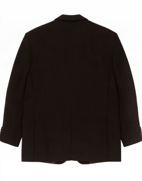 Marks & Spencer Veste blazer à 2 boutons pour homme UK 42 Grandes rayures noires