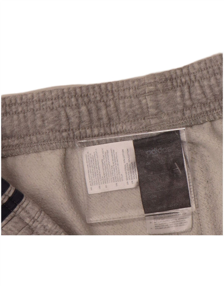 Adidas Pantalon de survêtement graphique pour hommes, grand coton gris