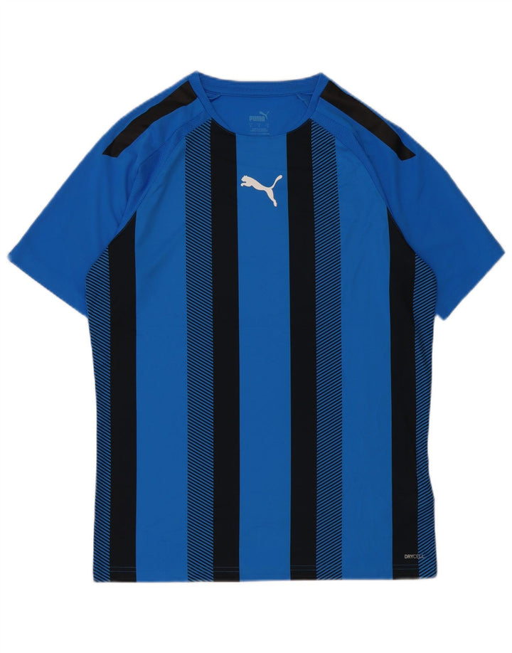 Puma T-Shirt Homme Bleu Rayé Polyester