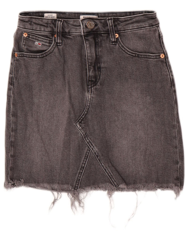 Tommy Hilfiger Femme Jupe En Jean W24 XS Gris Coton