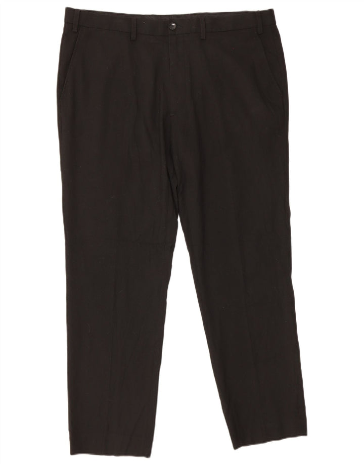 Marks & Spencer Pantalon de Costume Slim Homme W38 L29 Noir Polyester