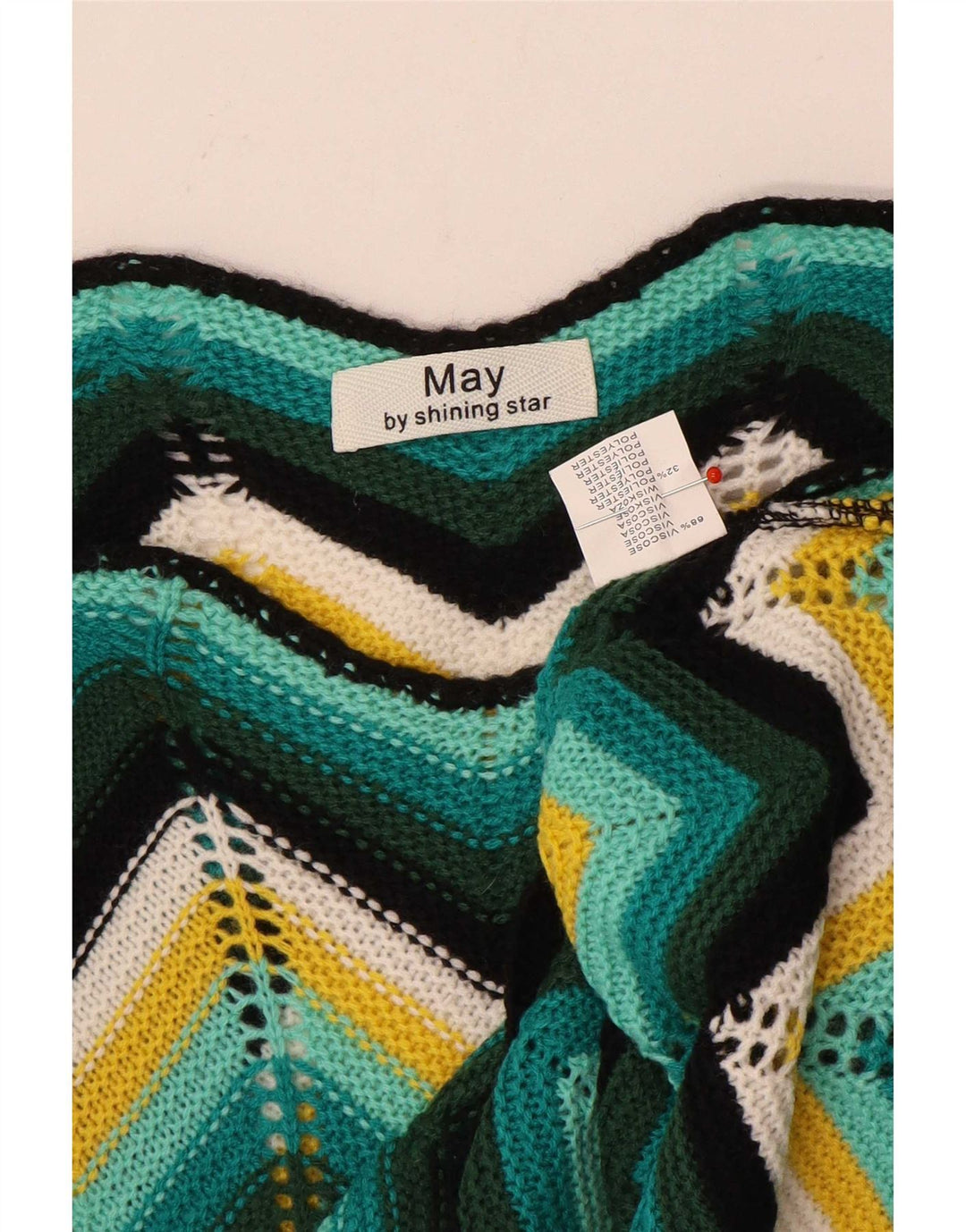 May By Shining Star Pull col en V pour femme UK 14 Medium Multicolore