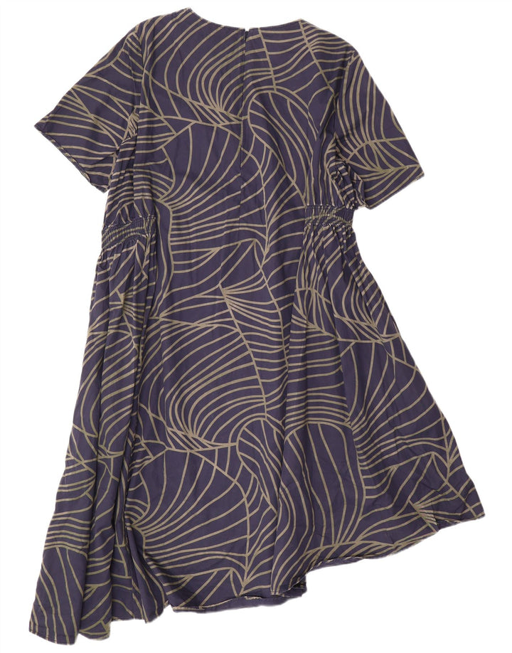 COS Robe Asymétrique Femme EU 42 Grand Bleu Marine Géométrique Coton