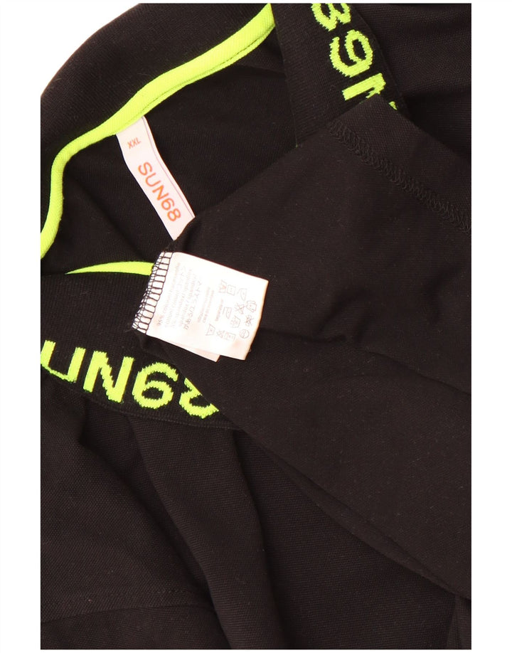 Sun68 Polo graphique homme 2XL coton noir
