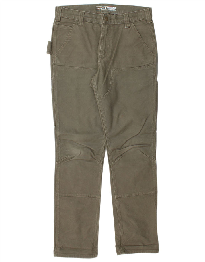CARHARTT Pantalon Cargo Droit Homme W32 L32 Kaki Coton