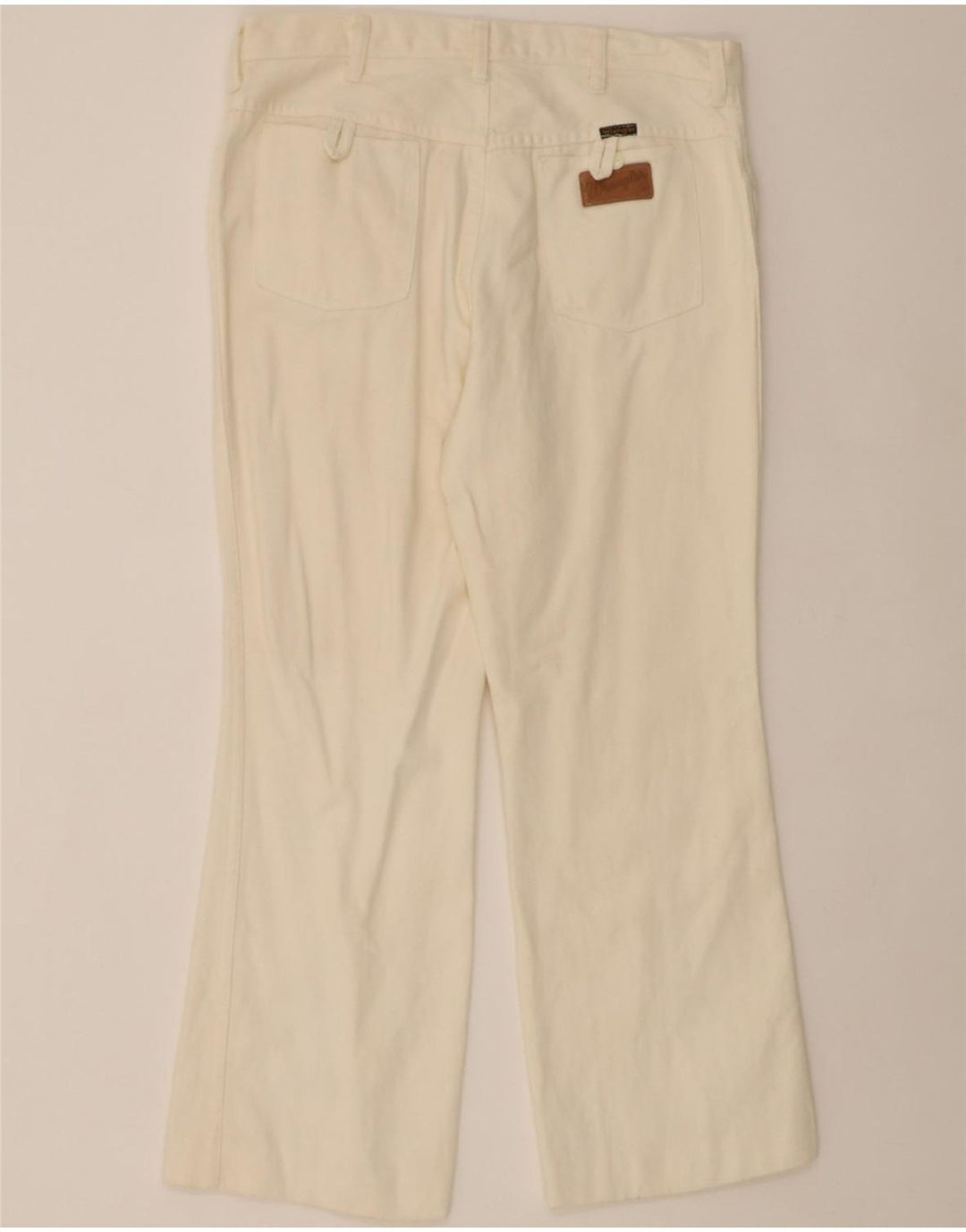 WRANGLER Womens Bootcut Jeans W38 L28  Off White Cotton Vintage Wrangler and Second-Hand Wrangler from Messina Hembry 