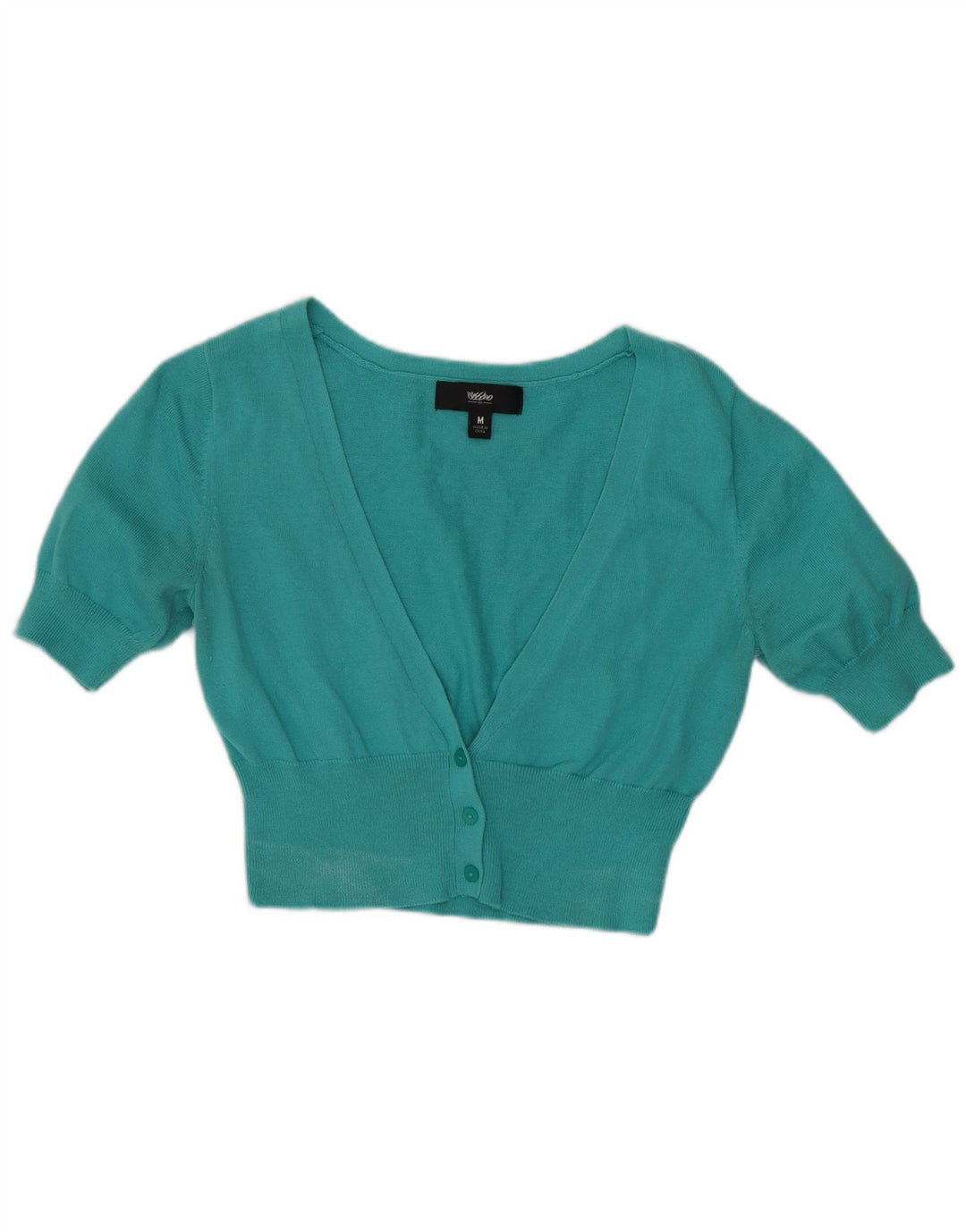 Mossimo Boléro Femme UK 12 Coton Turquoise Moyen