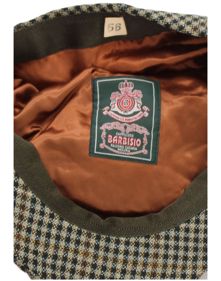 Barbisio Casquette Plate Homme Marron Moyen Pied-de-Poule Classique