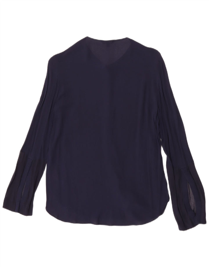 Massimo Dutti Chemisier Femme EU 40 Bleu Marine Moyen Viscose