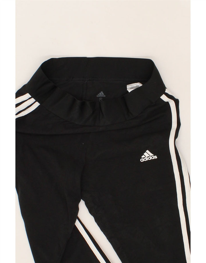 ADIDAS Womens Leggings UK 10 Small  Black Cotton Vintage Adidas and Second-Hand Adidas from Messina Hembry 