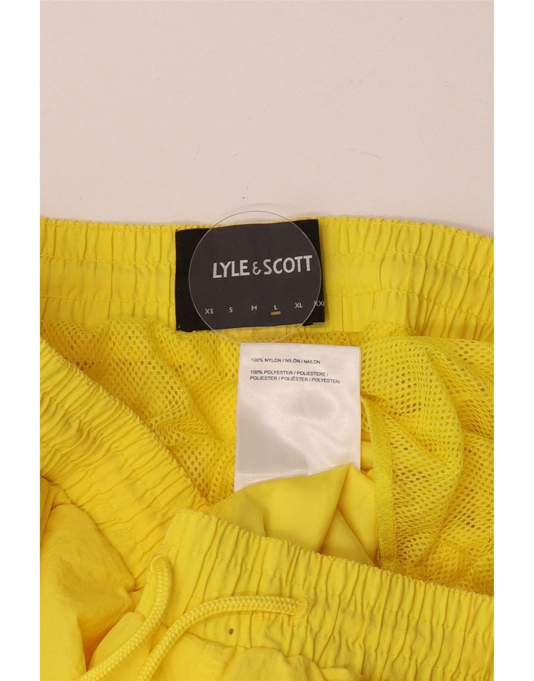 Lyle & Scott Short de bain homme grand nylon jaune