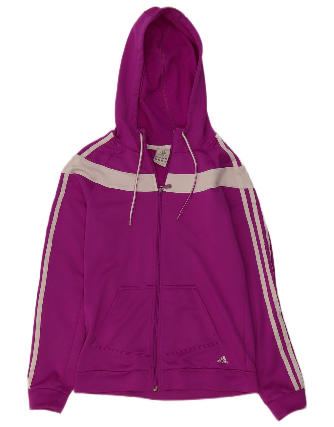 ADIDAS Pull à capuche zippé pour femme UK 8/10 Petit Violet Colourblock