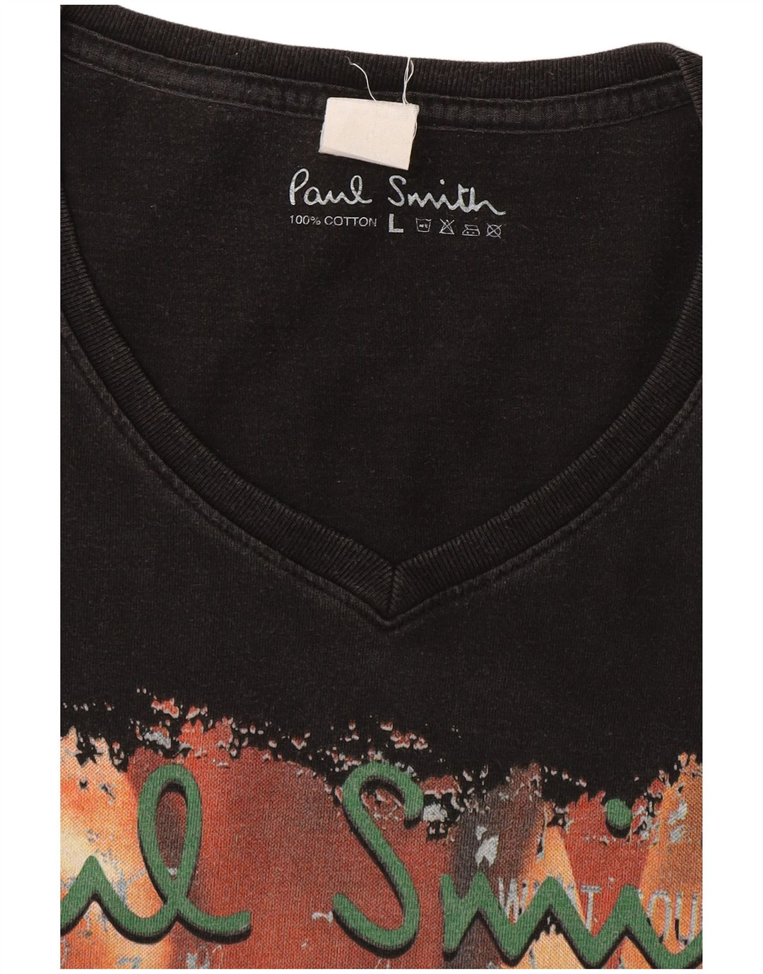 Paul Smith T-shirt graphique pour hommes, grand, en coton noir