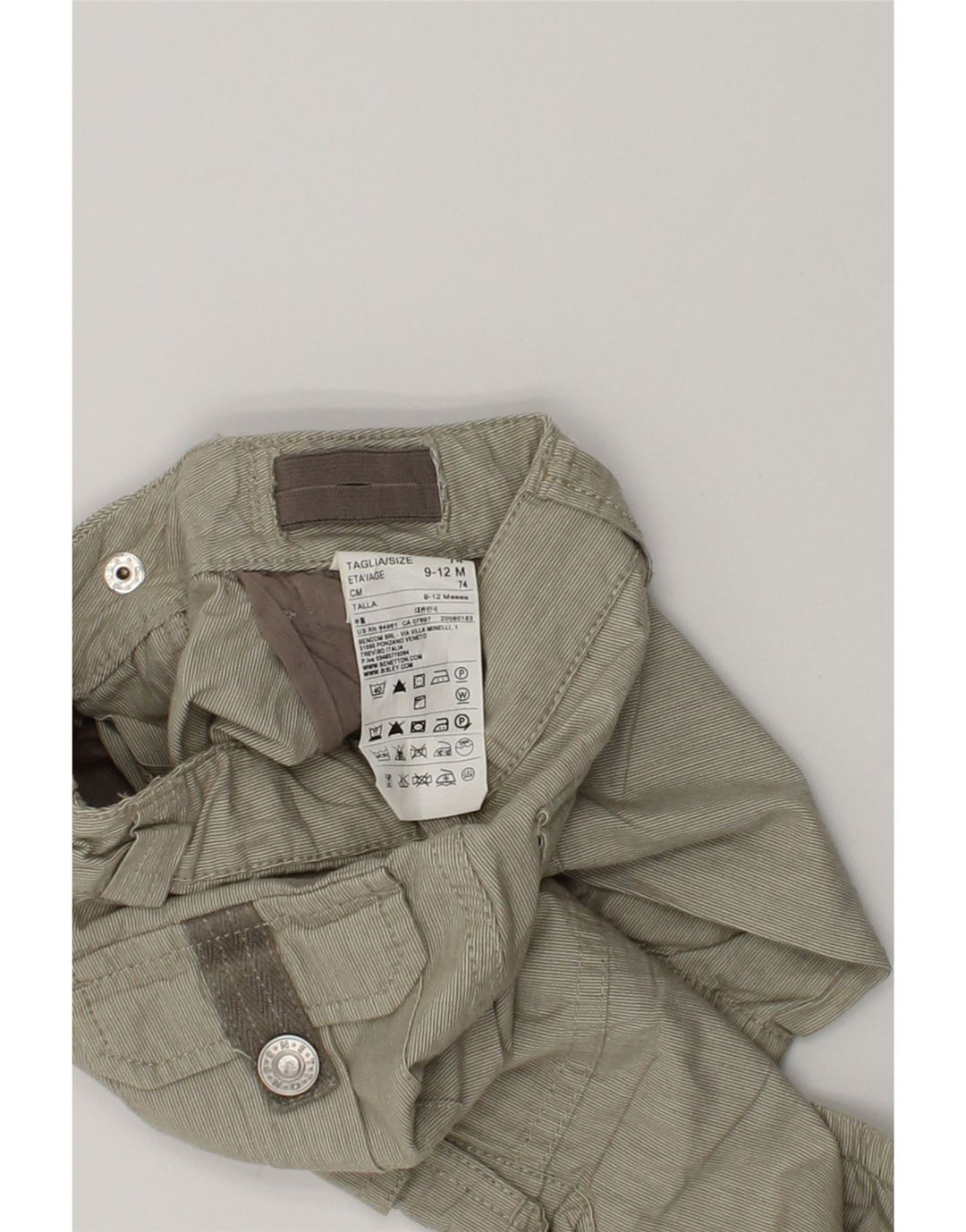 BENETTON Baby Boys Joggers Cargo Trousers 9-12 Months W18 L9  Grey | Vintage Benetton | Thrift | Second-Hand Benetton | Used Clothing | Messina Hembry 
