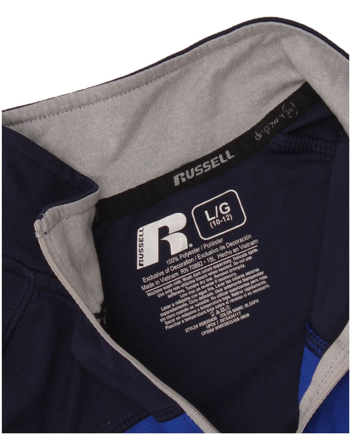 Russell Athletic Haut de survêtement pour garçon 10-11 ans Bleu marine Taille L