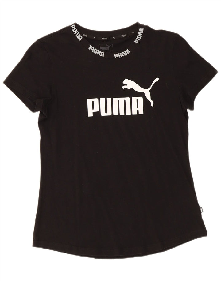 PUMA T-shirt graphique pour femme UK 14 Noir moyen