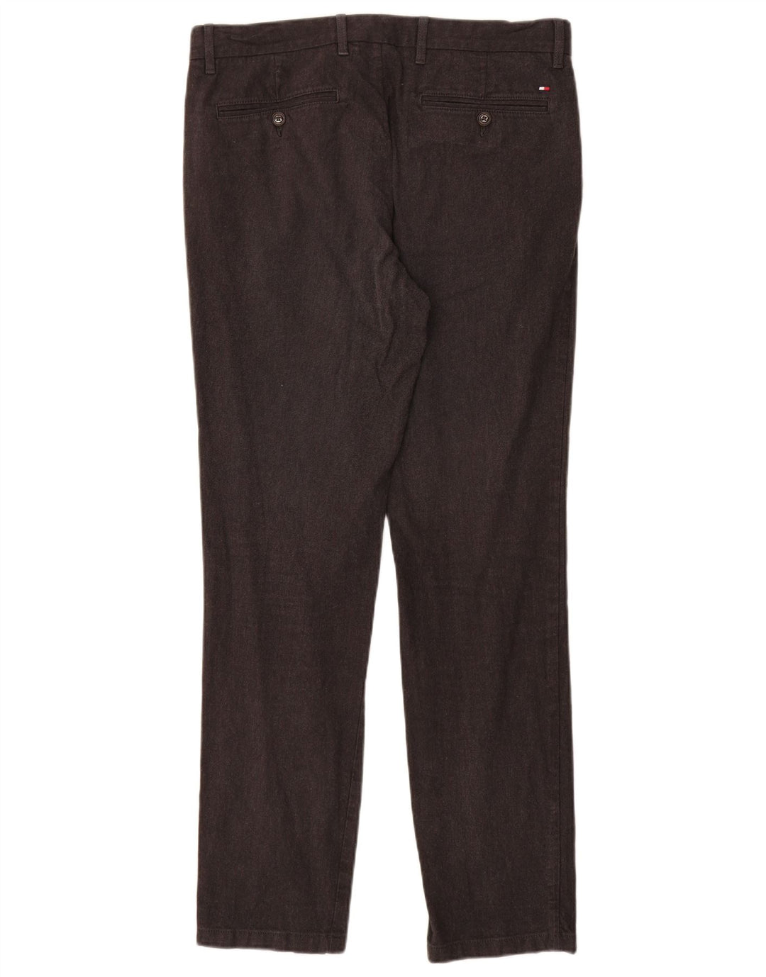 TOMMY HILFIGER Pantalon Chino Slim Homme W32 L32 Gris Coton