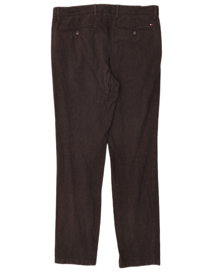 TOMMY HILFIGER Pantalon Chino Slim Homme W32 L32 Gris Coton