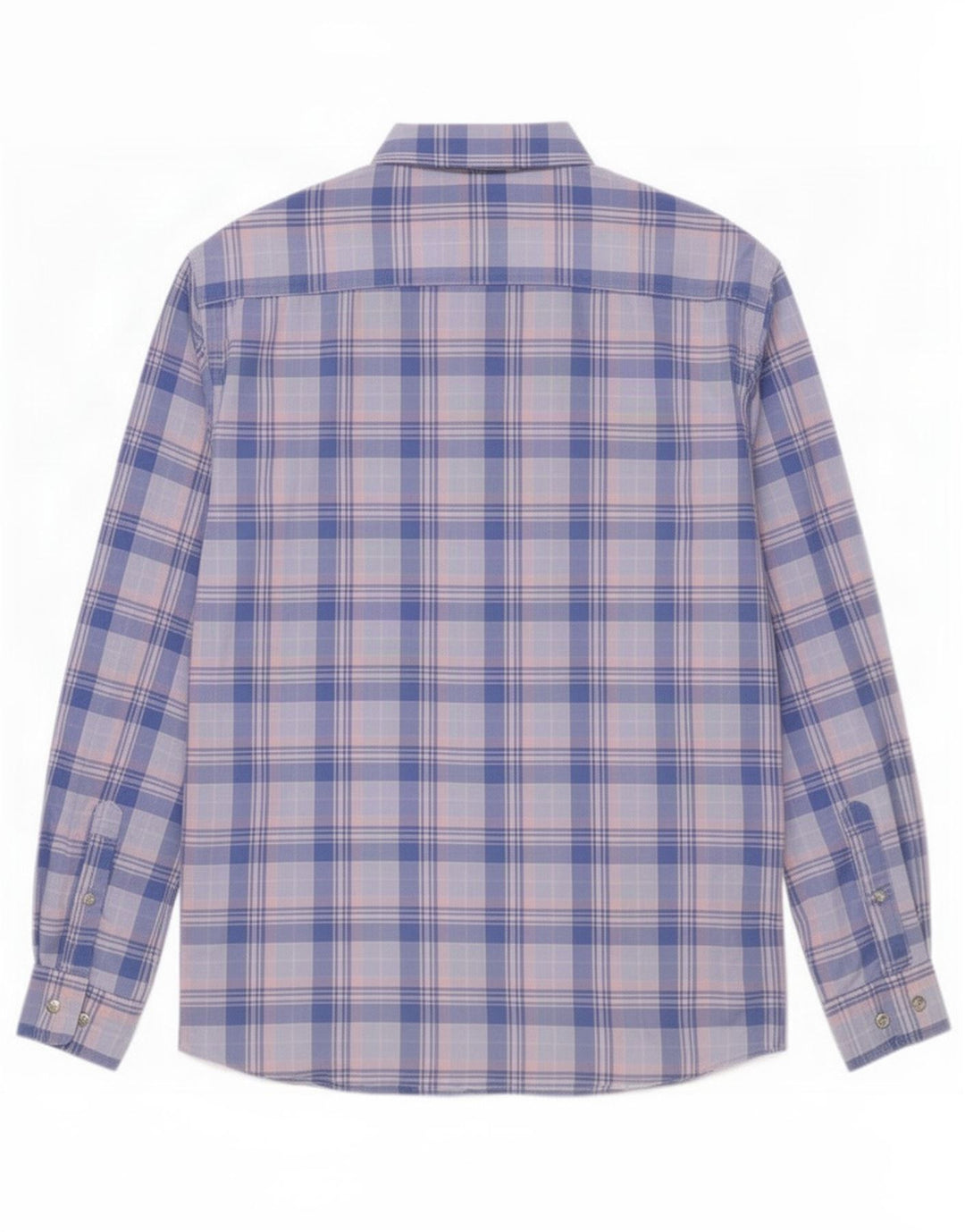 Gant Chemise Regular Fit Grand Carreau Bleu Coton Homme