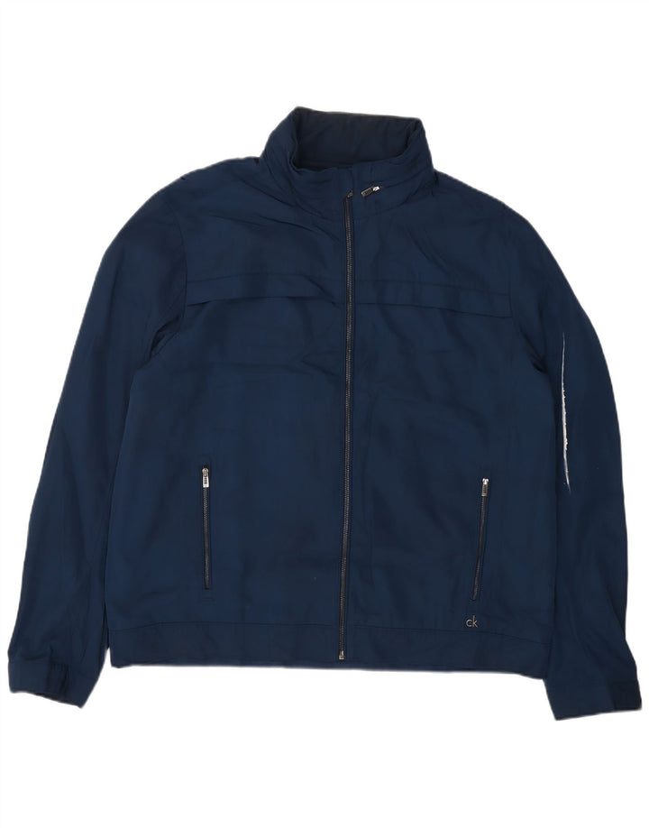 Calvin Klein Veste Bomber Homme UK 42 XL Bleu Marine Polyester