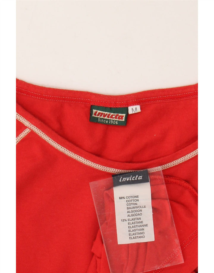 INVICTA T-Shirt Femme Top UK 12 Coton Rouge Moyen