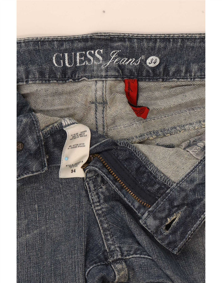Guess Jean bootcut vieilli pour femme W34 L30 en coton bleu