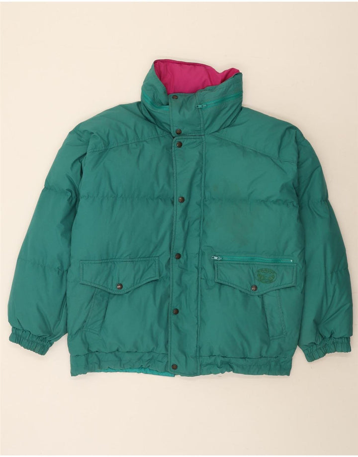 Veste matelassée réversible pour hommes vintage UK 42 XL Colourblock multicolore