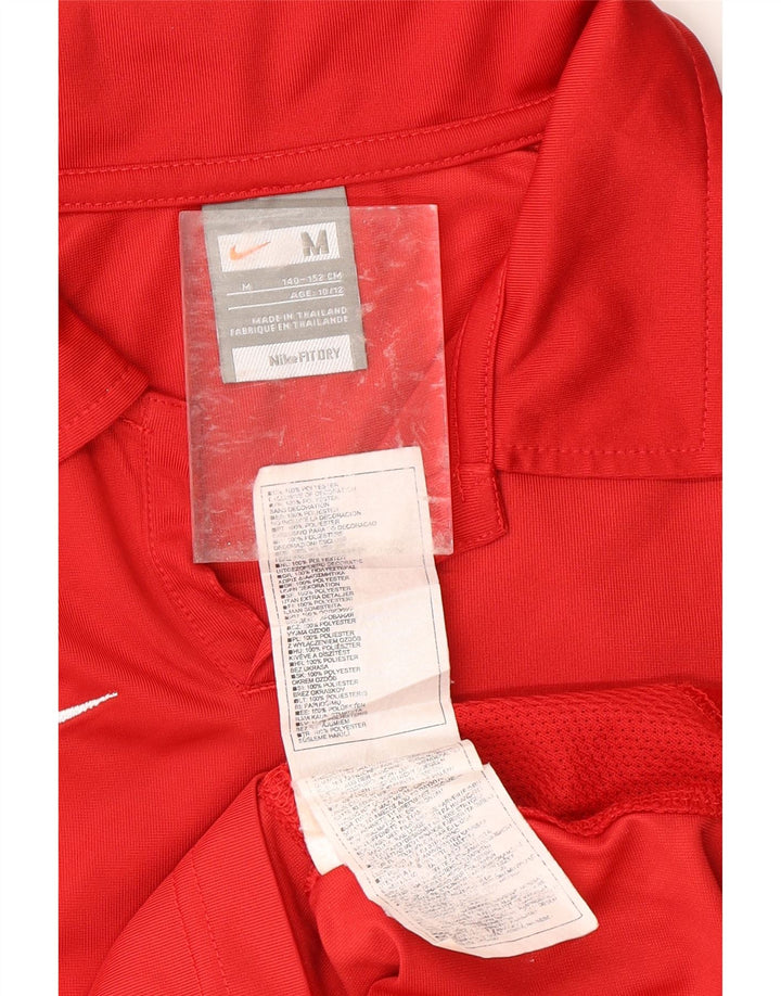 NIKE Boys Polo Shirt 10-11 Years Medium  Red Polyester Vintage Nike and Second-Hand Nike from Messina Hembry 