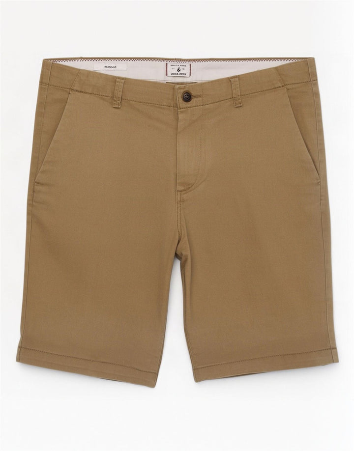 Jack & Jones Short Chino Regular W32 Homme Kaki Coton