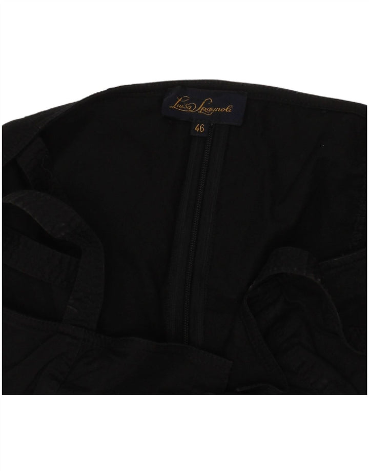 LUISA SPAGNOLI Femme Top Corset IT 46 Grand Noir Coton