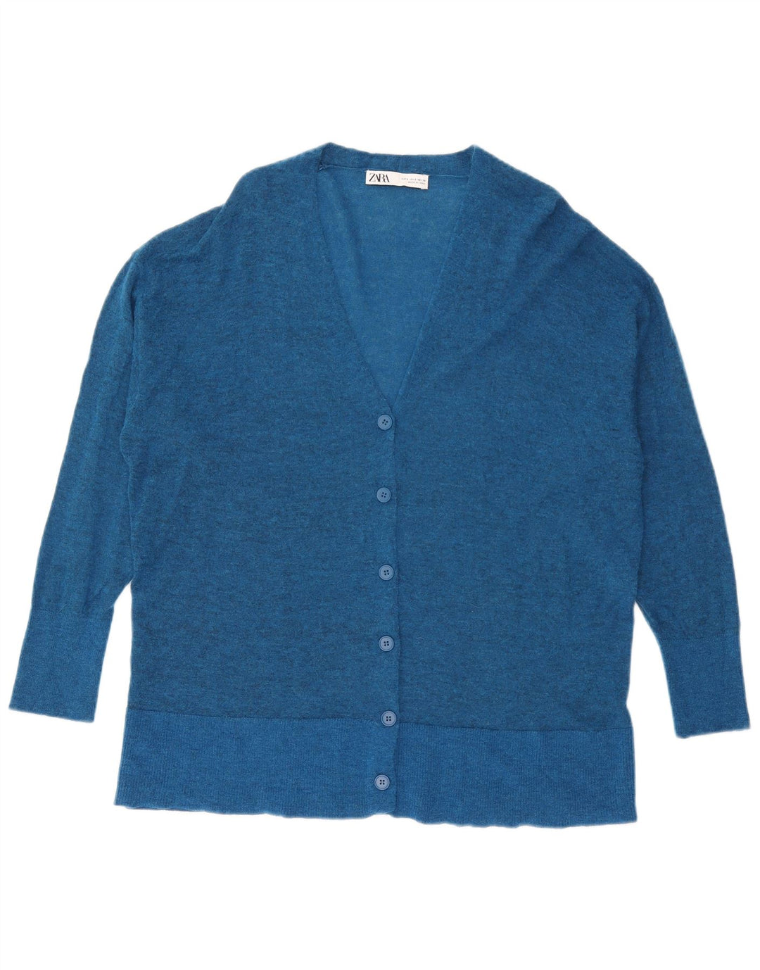 Zara Cardigan surdimensionné pour femme UK 10 Petit Bleu