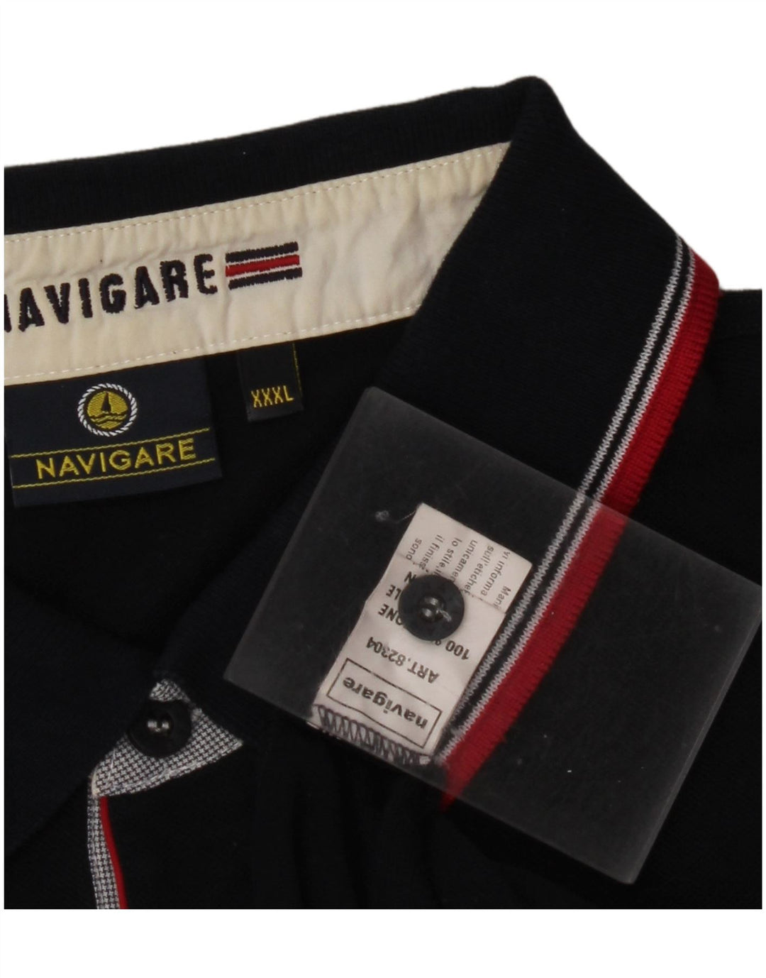 NAVIGARE Polo Homme 3XL Bleu Marine Coton