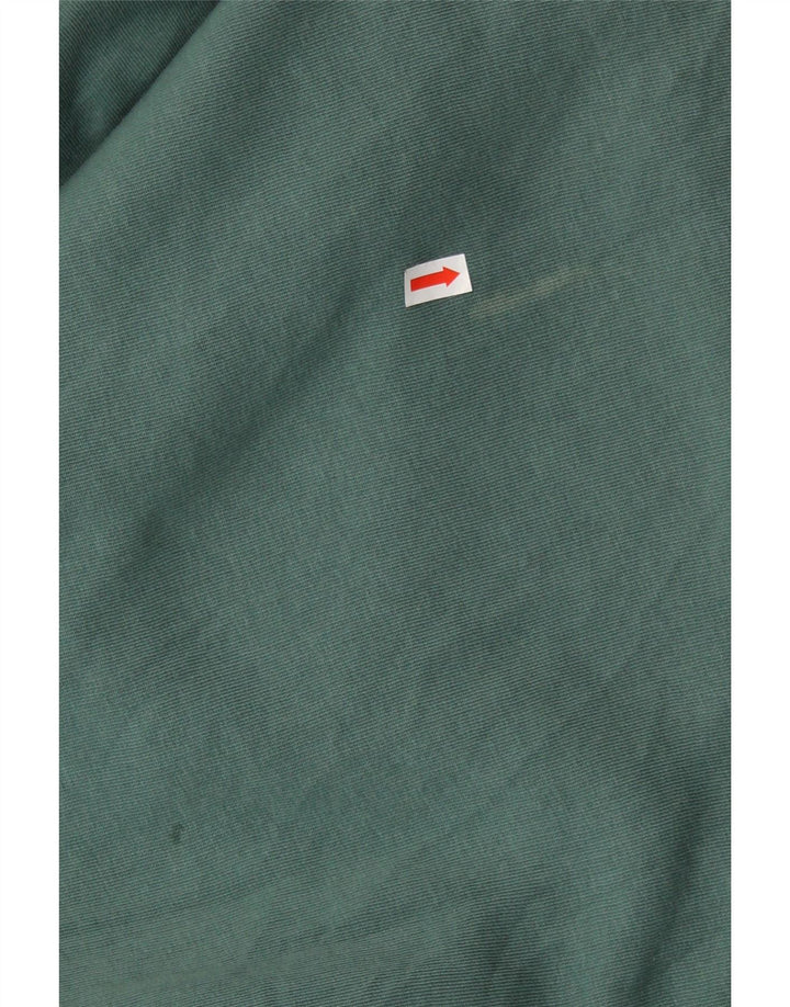 ZARA Femme Crop Sweatshirt Jumper UK 14 Vert Moyen