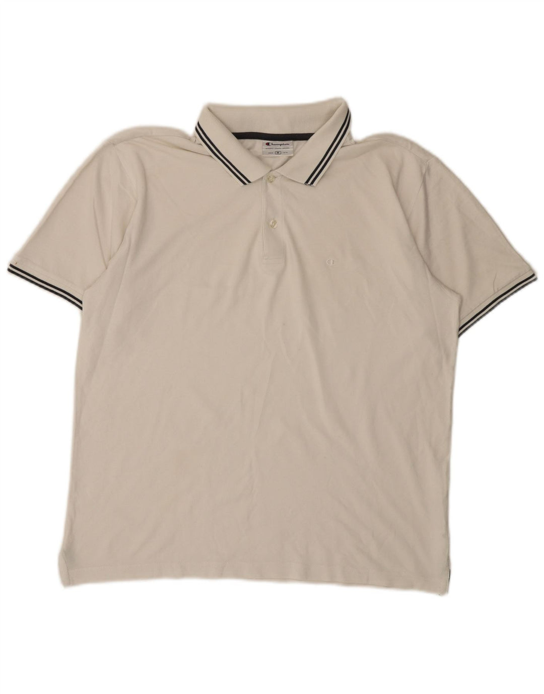 Champion Polo Homme Blanc Moyen Coton