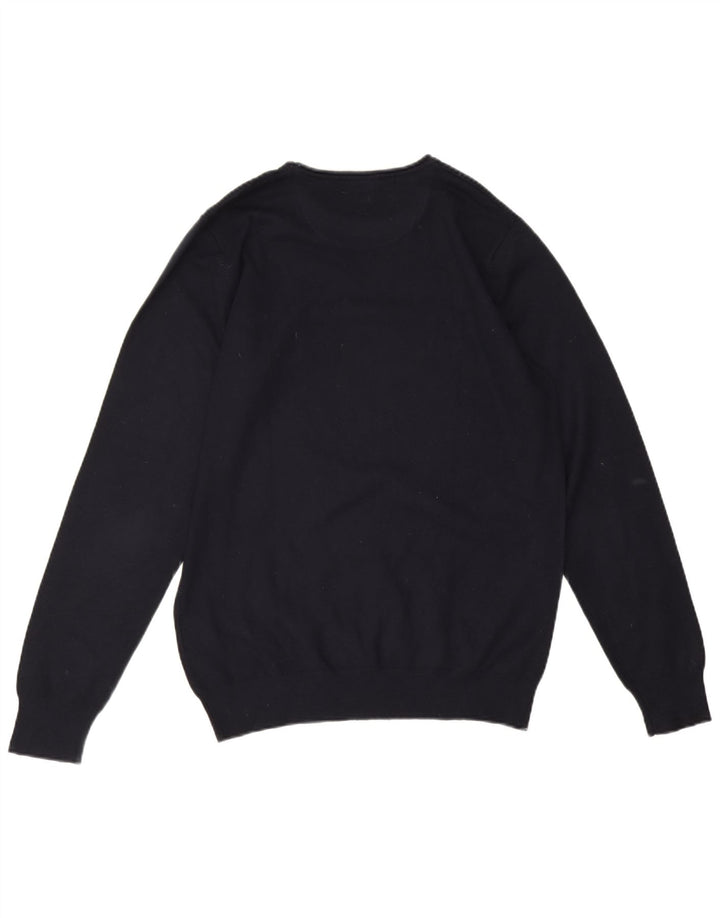 Liu Jo Pull à col rond pour homme Large Bleu marine Viscose