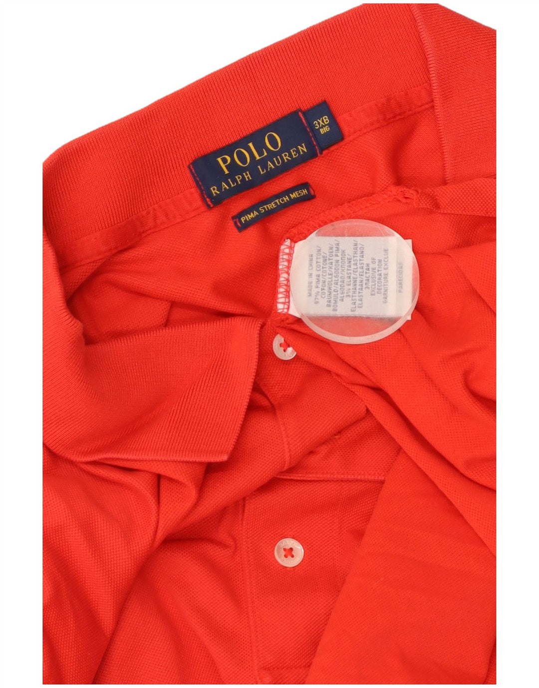 POLO RALPH LAUREN Grand Polo Homme 3XL Rouge Coton