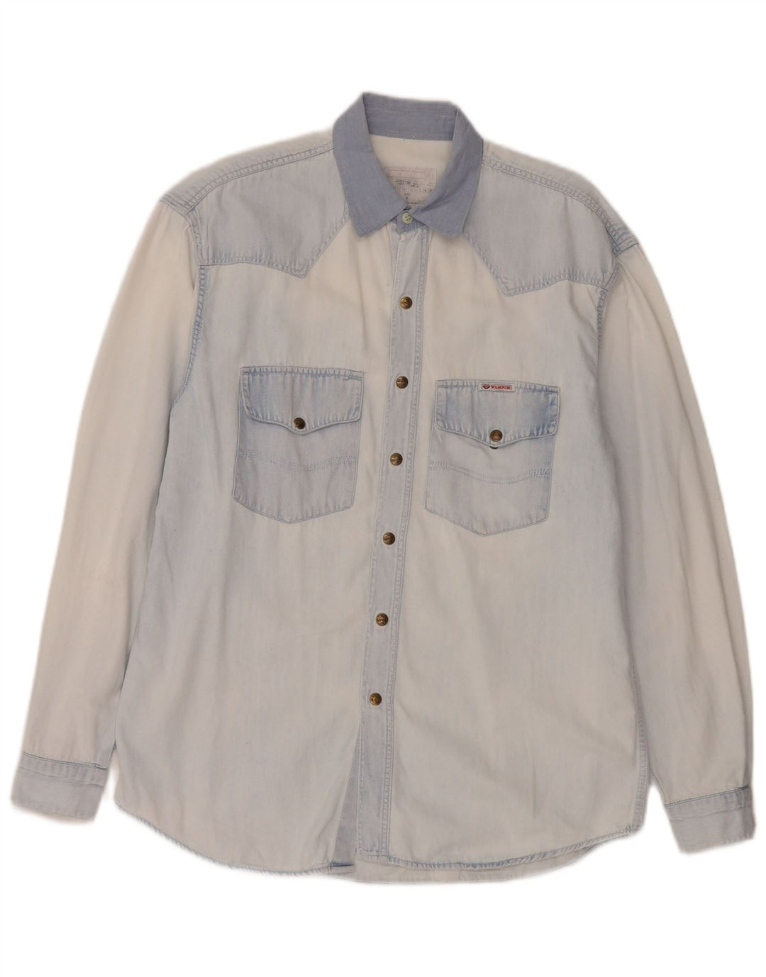Wampum Chemise En Jean Homme Bleu Moyen