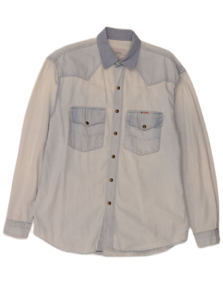 Wampum Chemise En Jean Homme Bleu Moyen