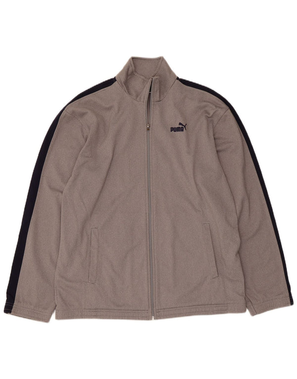 Puma Veste de Survêtement Garçon 15-16 ans Gris Colorblock