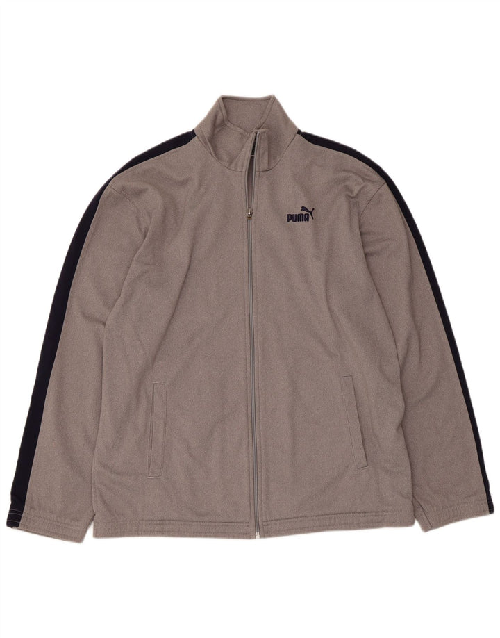 Puma Veste de Survêtement Garçon 15-16 ans Gris Colorblock
